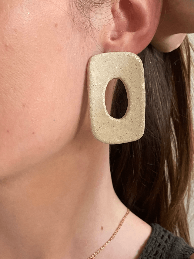 Boucles d'oreilles Gaïa coloris sable
