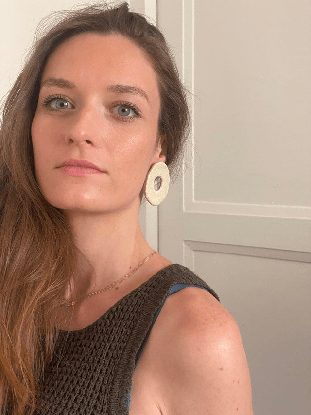 Boucles d'oreilles Hestia coloris sable