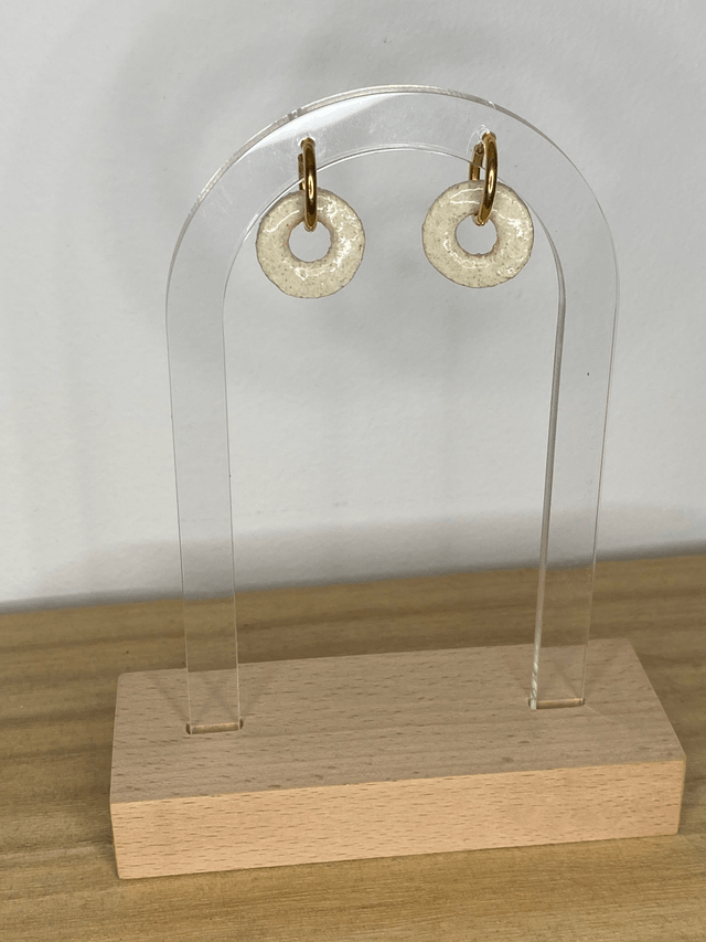 Boucles d'oreilles Roméo coloris sable