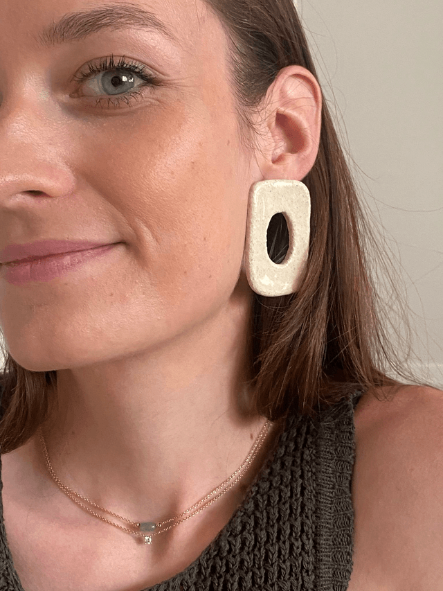 Boucles d'oreilles Gaïa coloris sable
